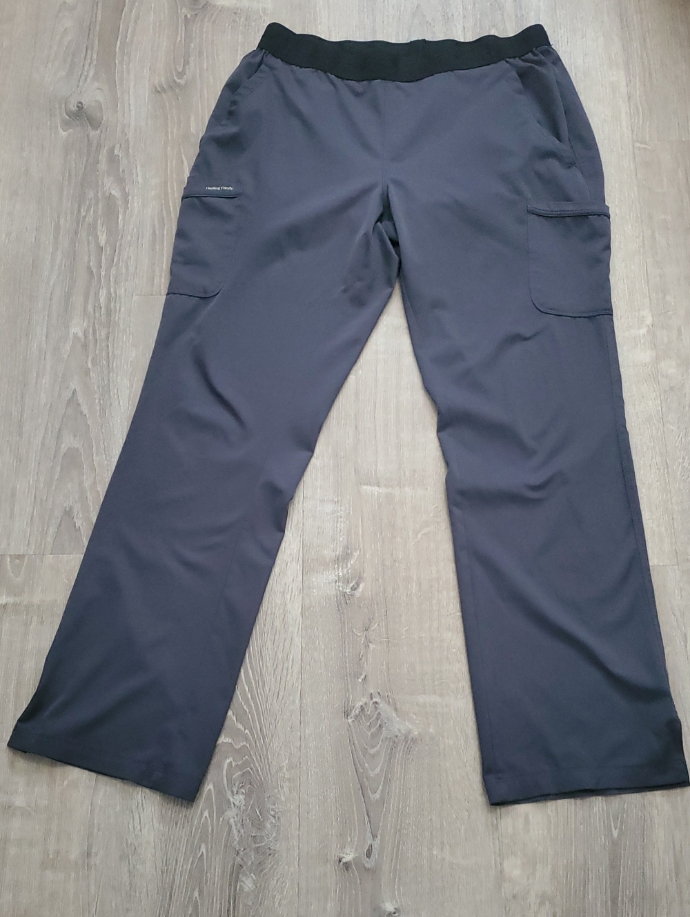 HH Works by Healing Hands Rachel Cargo Scrub Pants - Pewter Grey (Size L)
